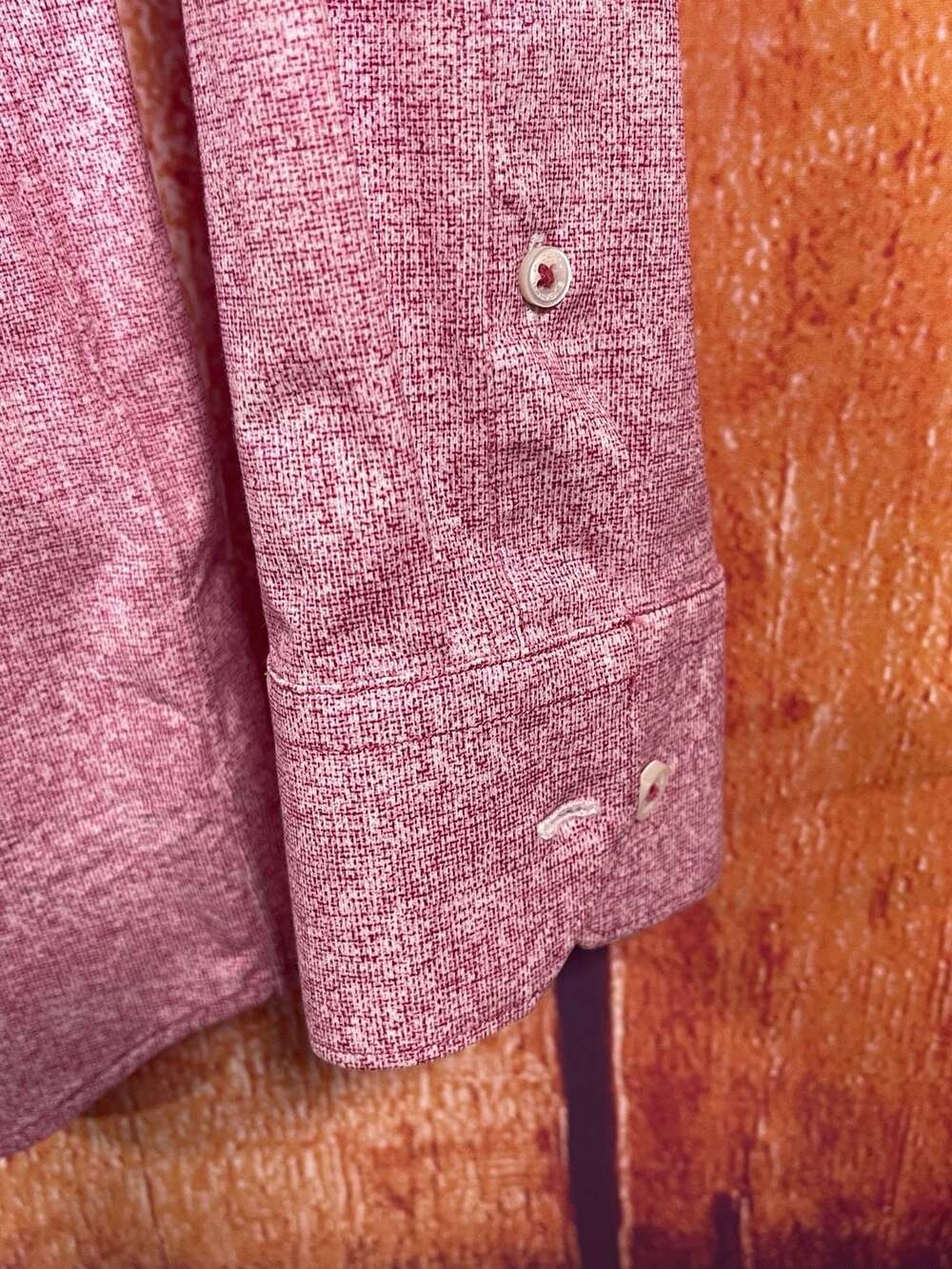 Bugatchi OoohCotton Tech Long Sleeve Button Down Shirt Pink XL - Picture 4 of 10